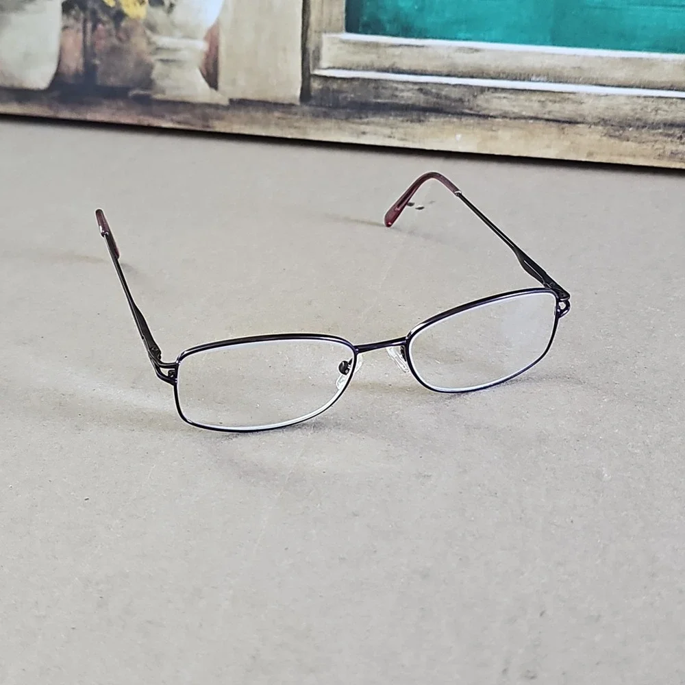Heartland Carrie Purple Oval Metal Eyeglass Frames 54-17-140